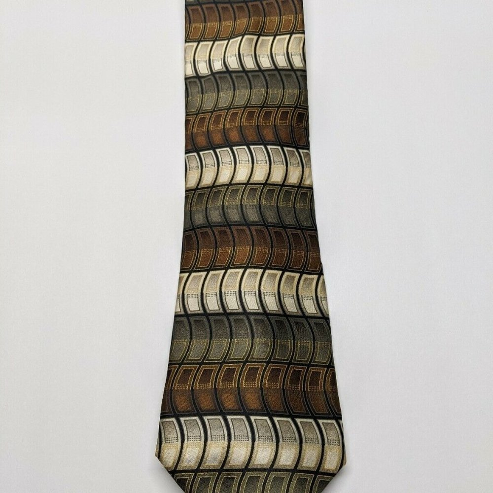 Chas Reed & Co Collection Geometric Silk Necktie - Picture 3 of 6